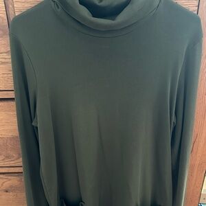 Olive Green Cowl Neck Top